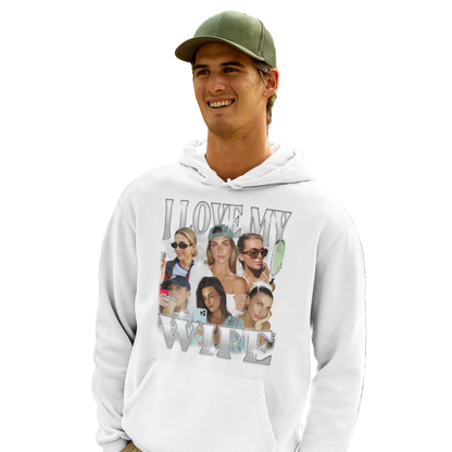 CUSTOM I Love My Wife Photo Bootleg Hoodie