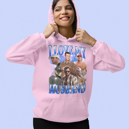 CUSTOM I Love My Husband Photo Bootleg Hoodie