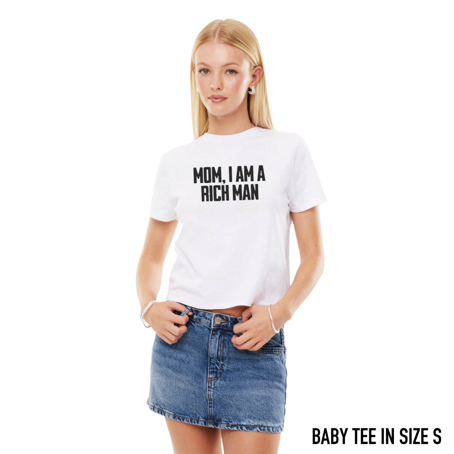 Mom, I Am A Rich Man Feminist Baby Tee