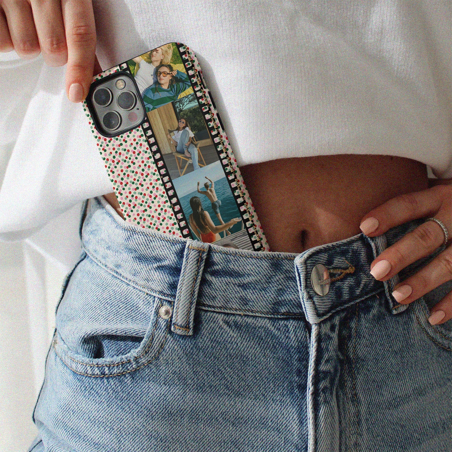 CUSTOM PHOTO Polkadot Sprinkle Aesthetic iPhone Case