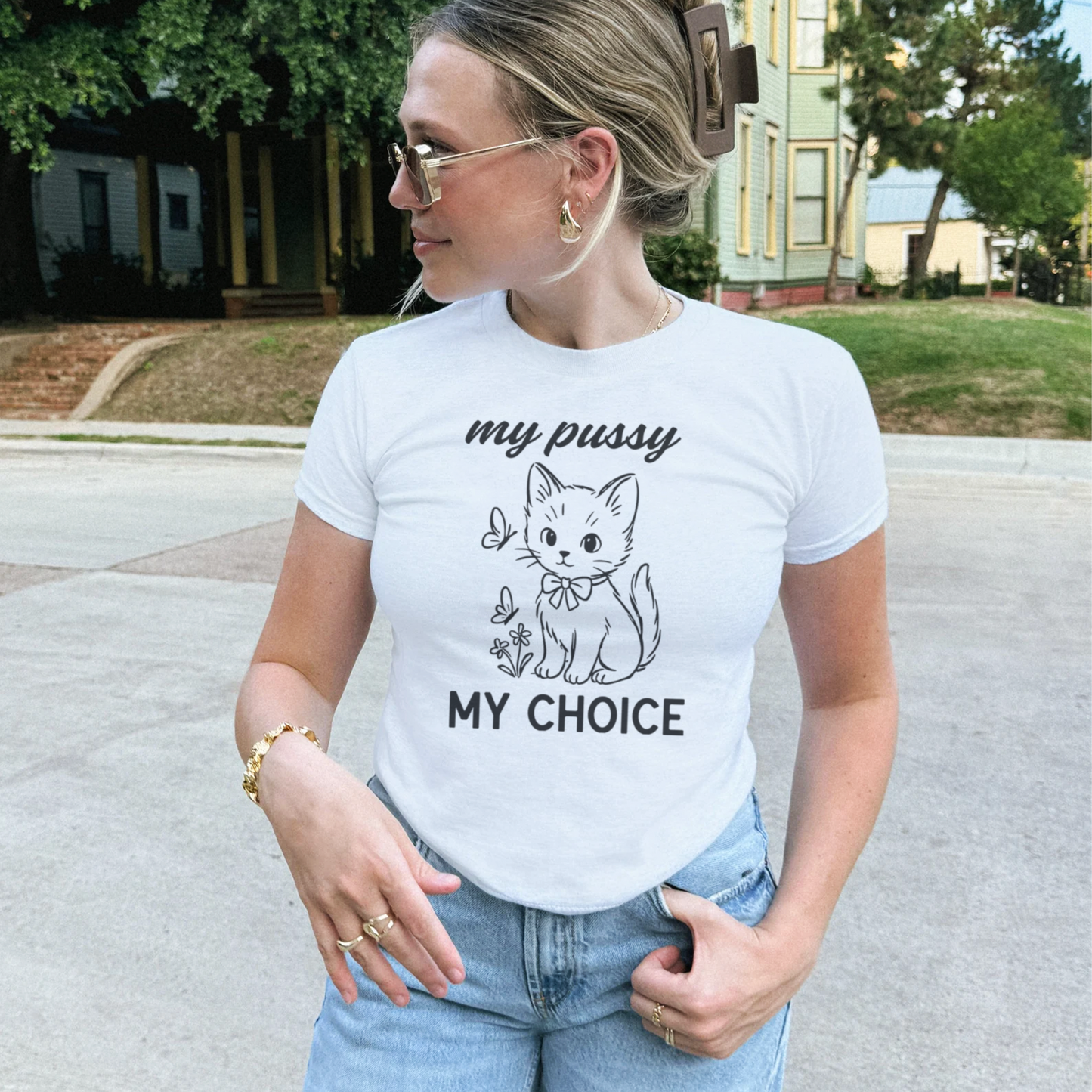My Pussy My Choice Feminist Baby Tee