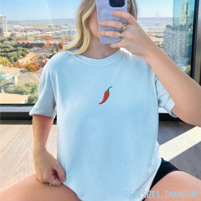 Chilli Pepper Embroidered Premium T-Shirt