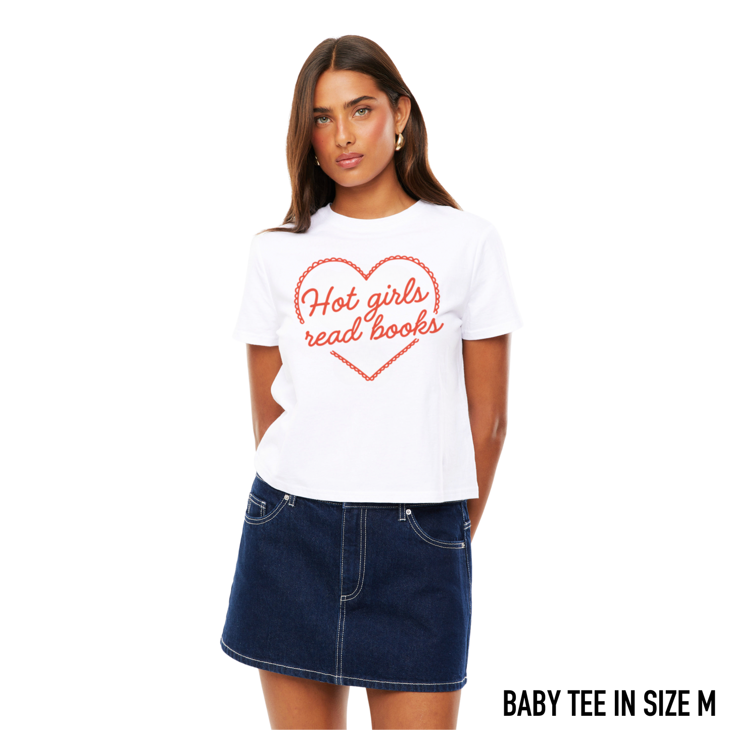 Hot Girls Read Books Baby Tee