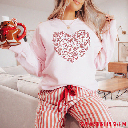 Christmas Heart Crewneck Sweatshirt