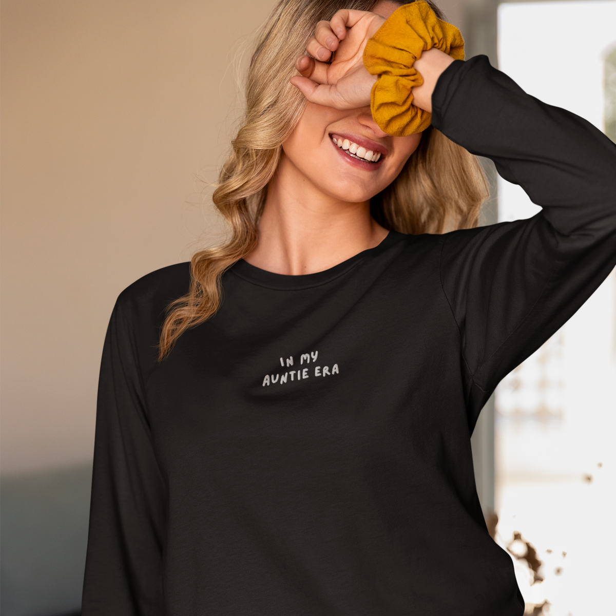 In My Auntie Era Embroidered Long Sleeve T-Shirt