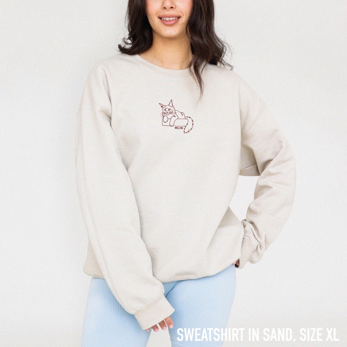 YOUR PET Embroidered Portrait Sweatshirt
