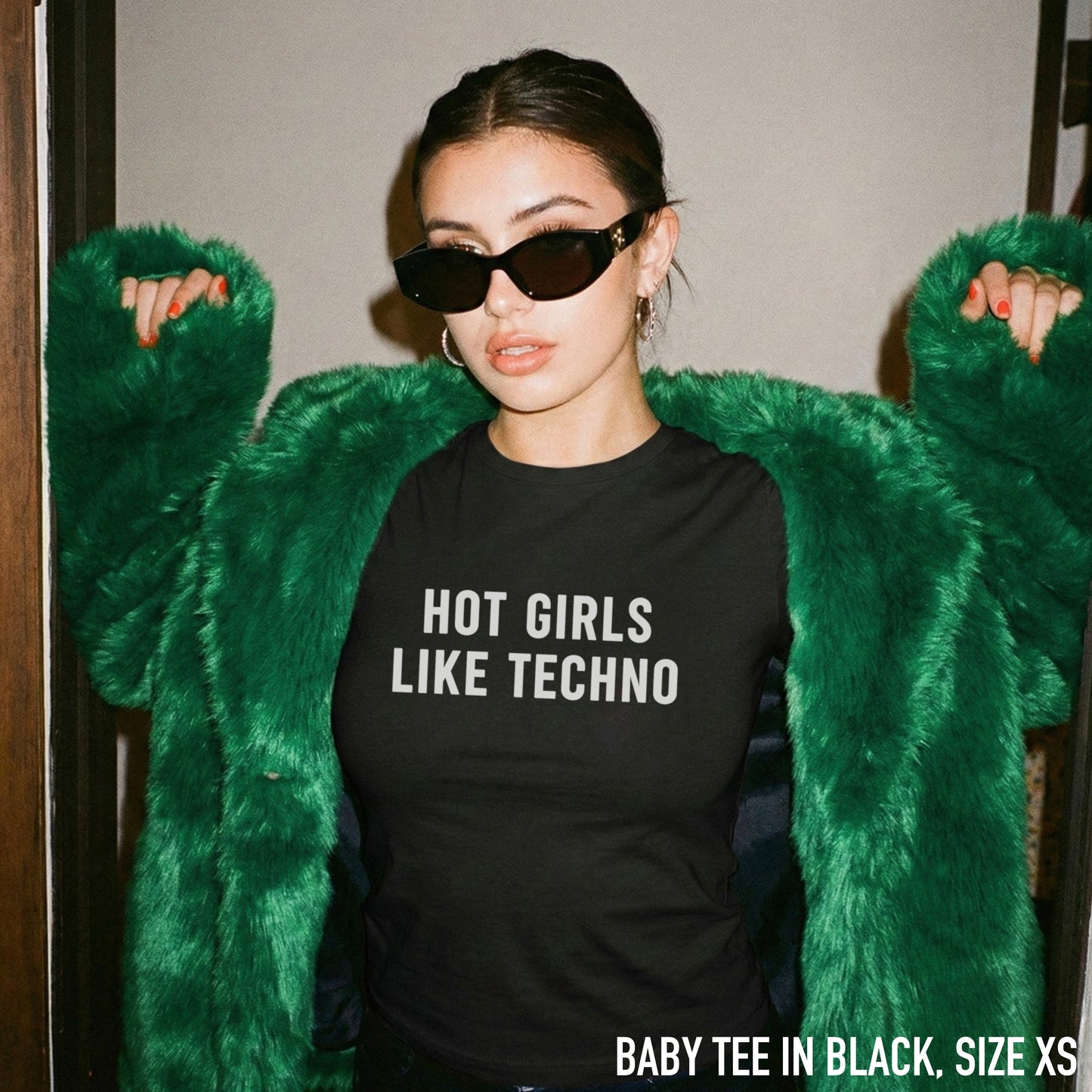 Hot Girls Like Techno Baby Tee