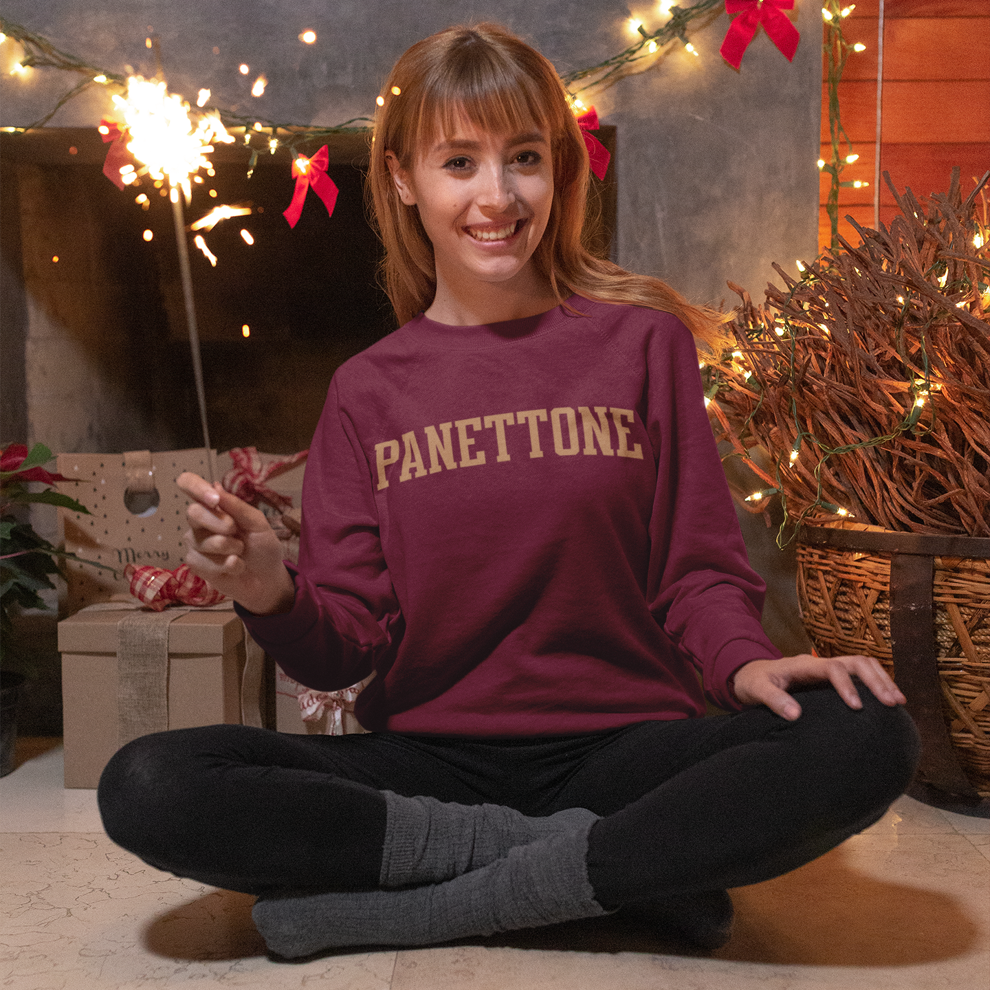 Panettone Italian Christmas Varsity Sweatshirt