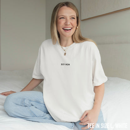 Boy Mom Embroidered Classic T-Shirt