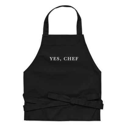 Yes, Chef Embroidered Organic Cotton Apron