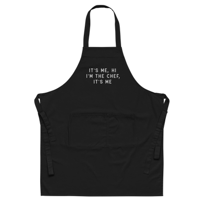 It's Me, Hi I'm The Chef Embroidered Organic Cotton Apron