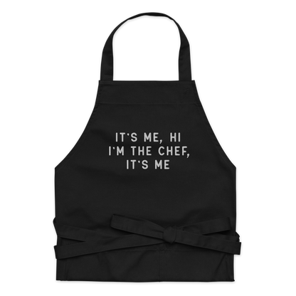 It's Me, Hi I'm The Chef Embroidered Organic Cotton Apron