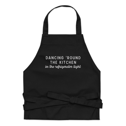 Dancing 'Round The Kitchen Embroidered Organic Cotton Apron