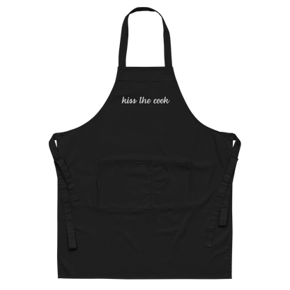 Kiss the Cook Embroidered Organic Cotton Apron