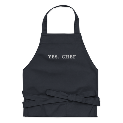 Yes, Chef Embroidered Organic Cotton Apron