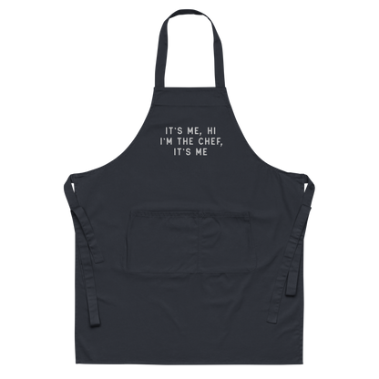 It's Me, Hi I'm The Chef Embroidered Organic Cotton Apron