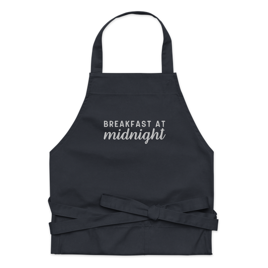 Breakfast at Midnight Embroidered Organic Cotton Apron