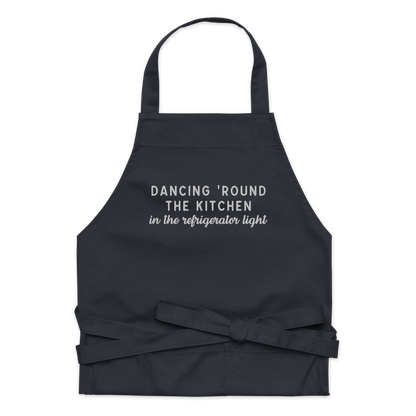 Dancing 'Round The Kitchen Embroidered Organic Cotton Apron