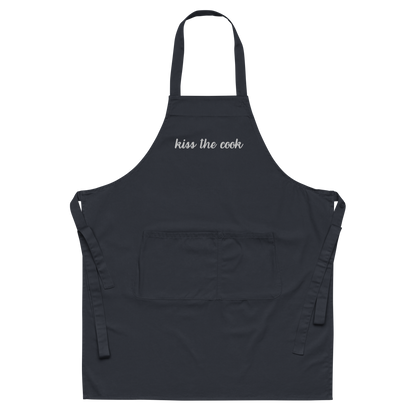 Kiss the Cook Embroidered Organic Cotton Apron