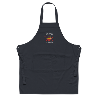 The Only Men I Like Ramen Embroidered Organic Cotton Apron