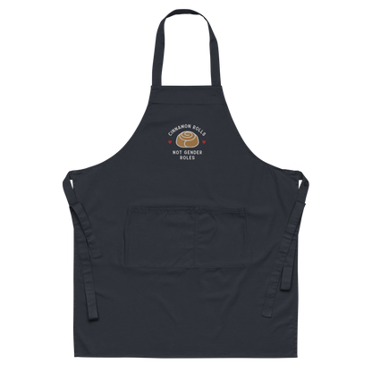 Cinnamon Rolls Not Gender Roles Organic Cotton Apron