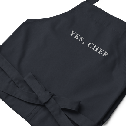 Yes, Chef Embroidered Organic Cotton Apron