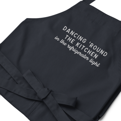 Dancing 'Round The Kitchen Embroidered Organic Cotton Apron