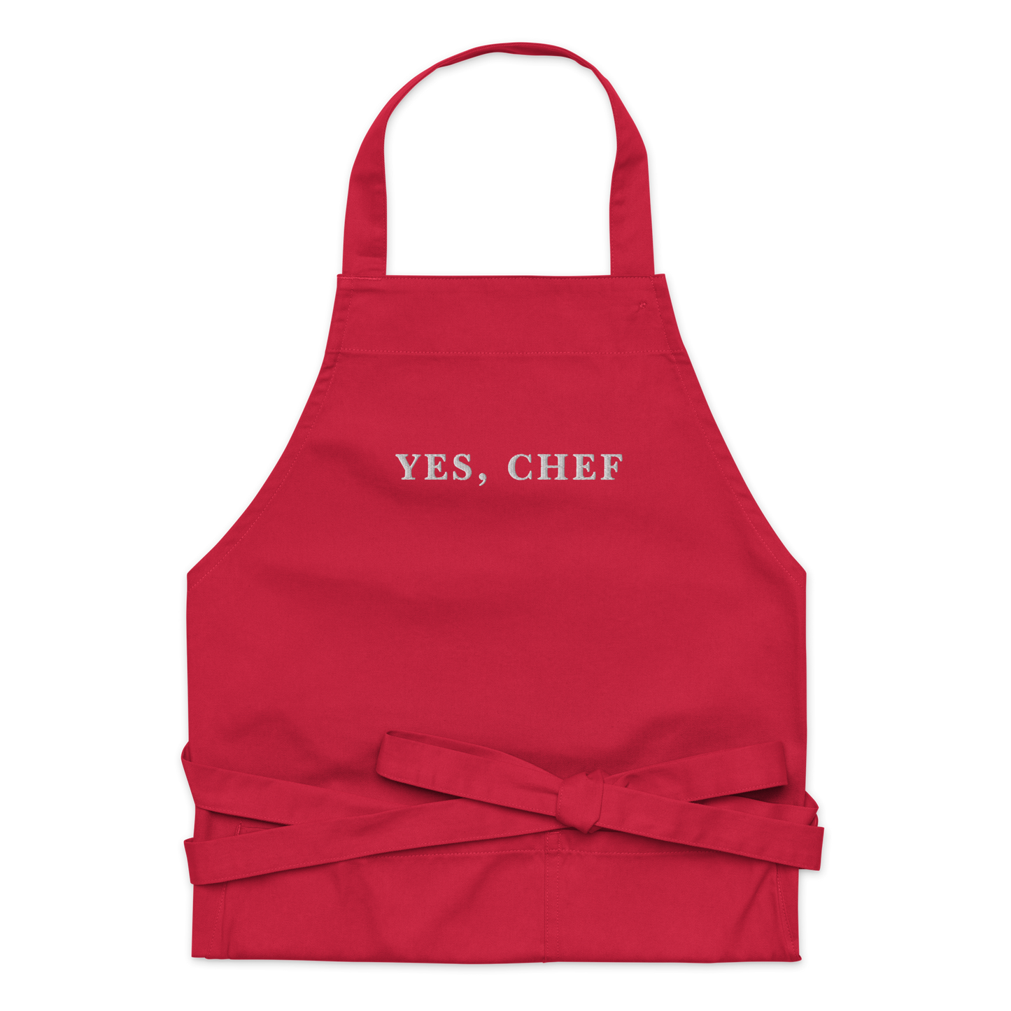 Yes, Chef Embroidered Organic Cotton Apron