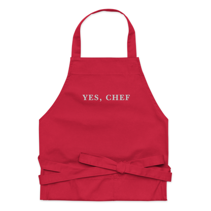 Yes, Chef Embroidered Organic Cotton Apron