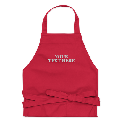 CUSTOM Embroidered Organic Cotton Apron