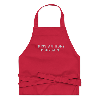 I Miss Anthony Bourdain Embroidered Organic Cotton Apron