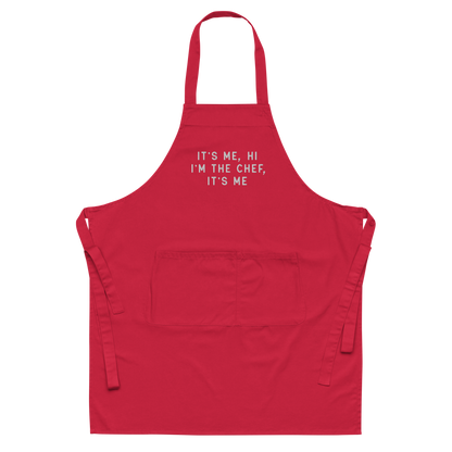 It's Me, Hi I'm The Chef Embroidered Organic Cotton Apron