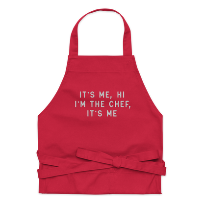 It's Me, Hi I'm The Chef Embroidered Organic Cotton Apron