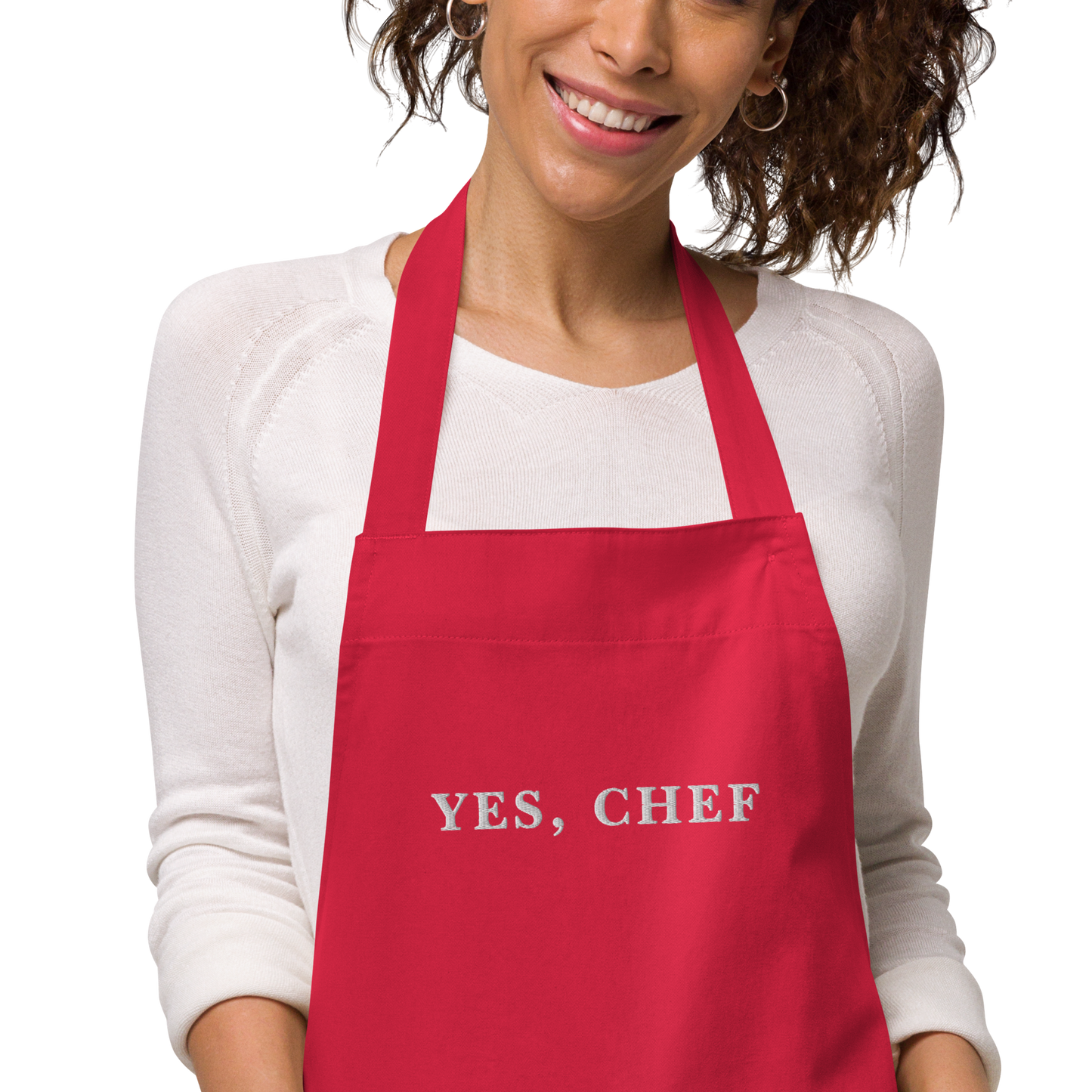 Yes, Chef Embroidered Organic Cotton Apron