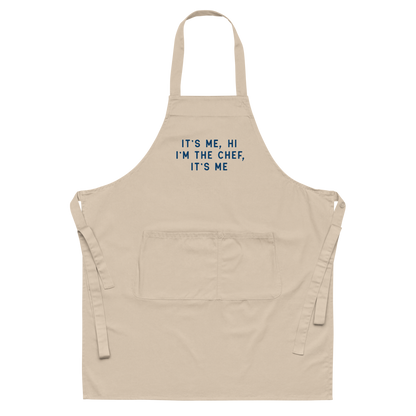 It's Me, Hi I'm The Chef Embroidered Organic Cotton Apron