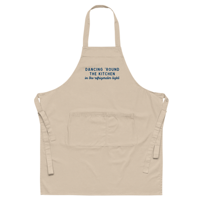 Dancing 'Round The Kitchen Embroidered Organic Cotton Apron