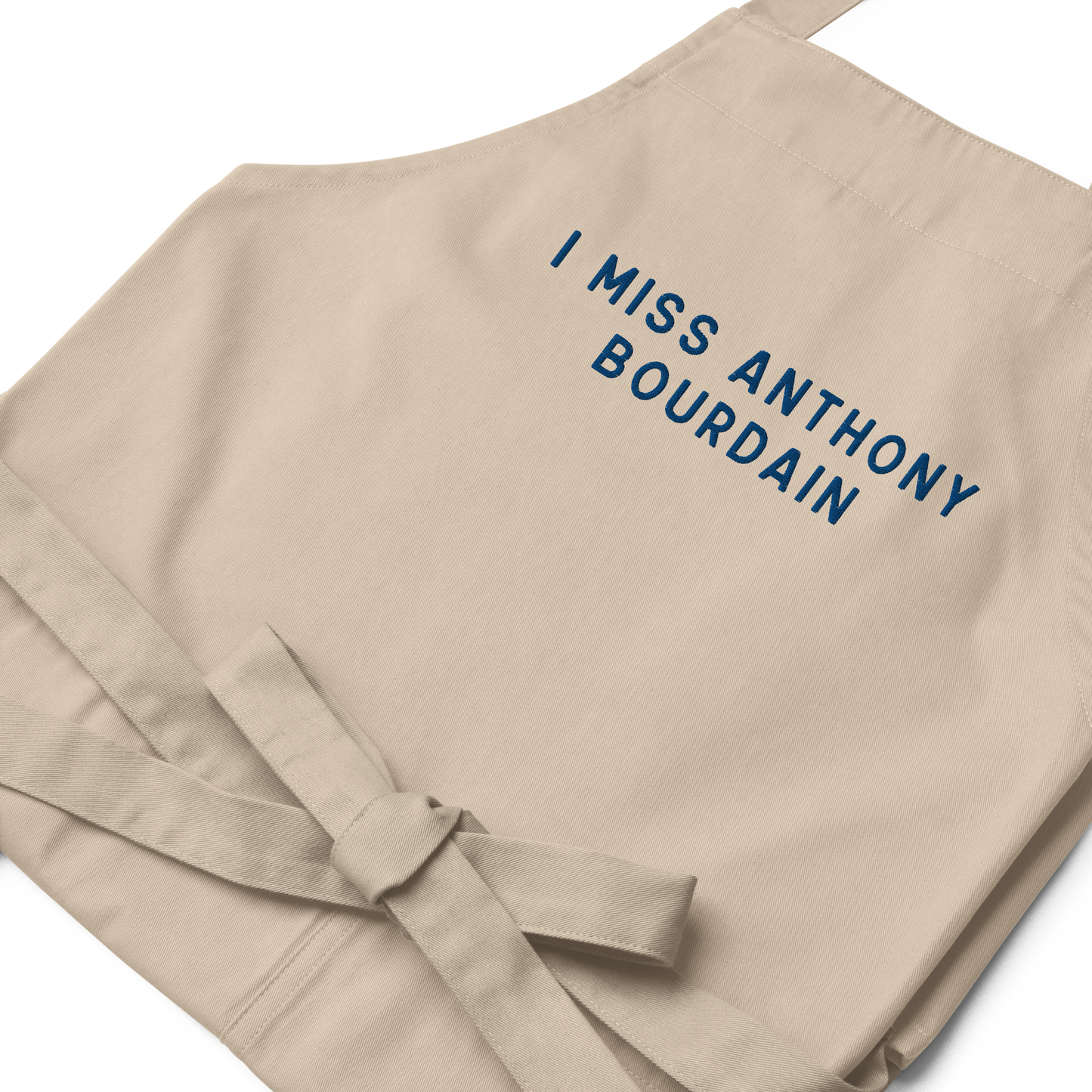 I Miss Anthony Bourdain Embroidered Organic Cotton Apron