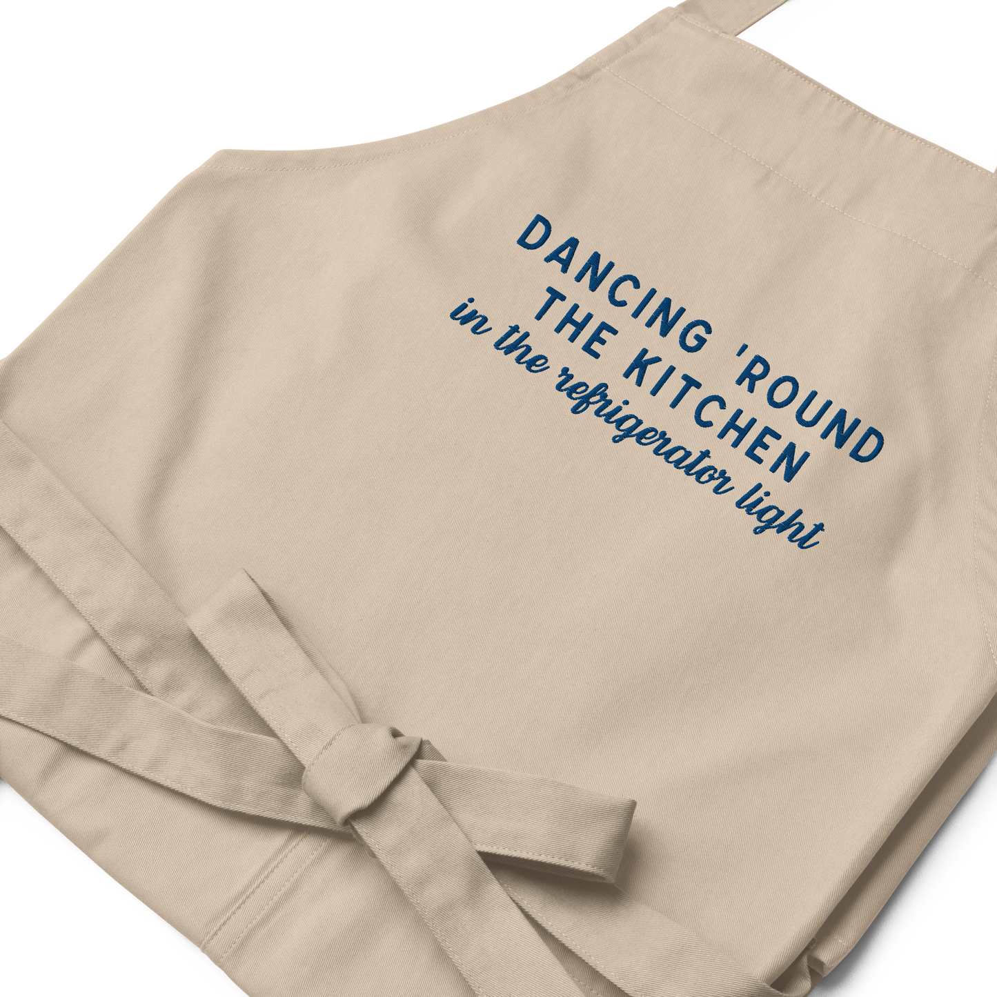 Dancing 'Round The Kitchen Embroidered Organic Cotton Apron