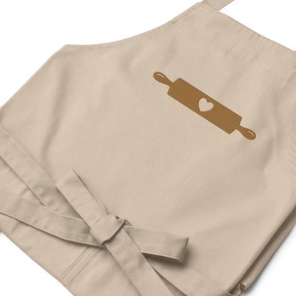 Rolling Pin Baking Embroidered Organic Cotton Apron