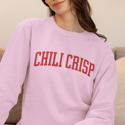 Chili Crisp Sauce Condiment Varsity Sweatshirt