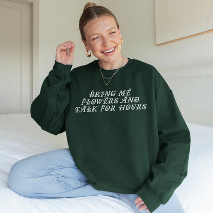 CUSTOM Your Text Floral Sweatshirt