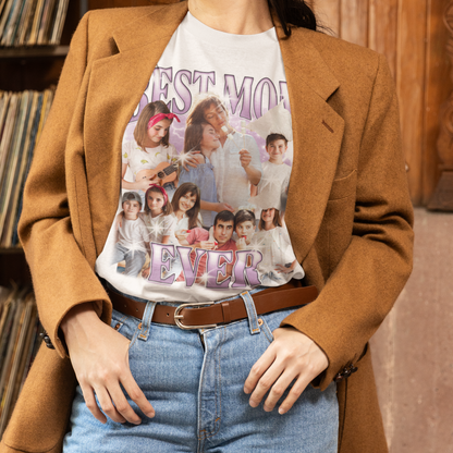 CUSTOM Best Mom Ever Photo Bootleg T-Shirt