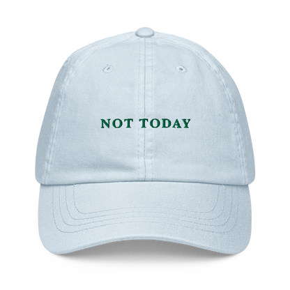 Not Today Embroidered Pastel Baseball Cap