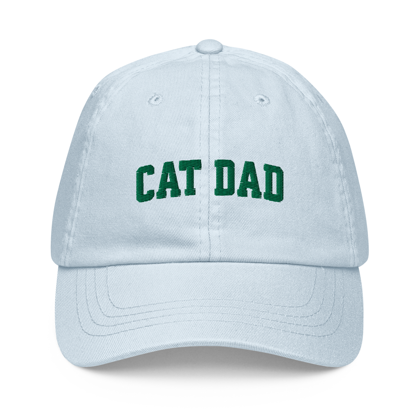 Cat Dad Embroidered Pastel Baseball Cap