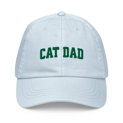 Cat Dad Embroidered Pastel Baseball Cap