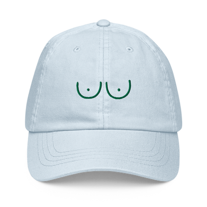 Boobs Feminist Embroidered Pastel Baseball Cap