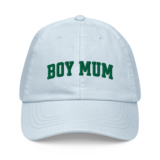 Boy Mum Embroidered Pastel Baseball Cap