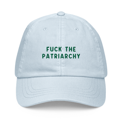 Fuck the Patriarchy Feminist Embroidered Pastel Baseball Hat