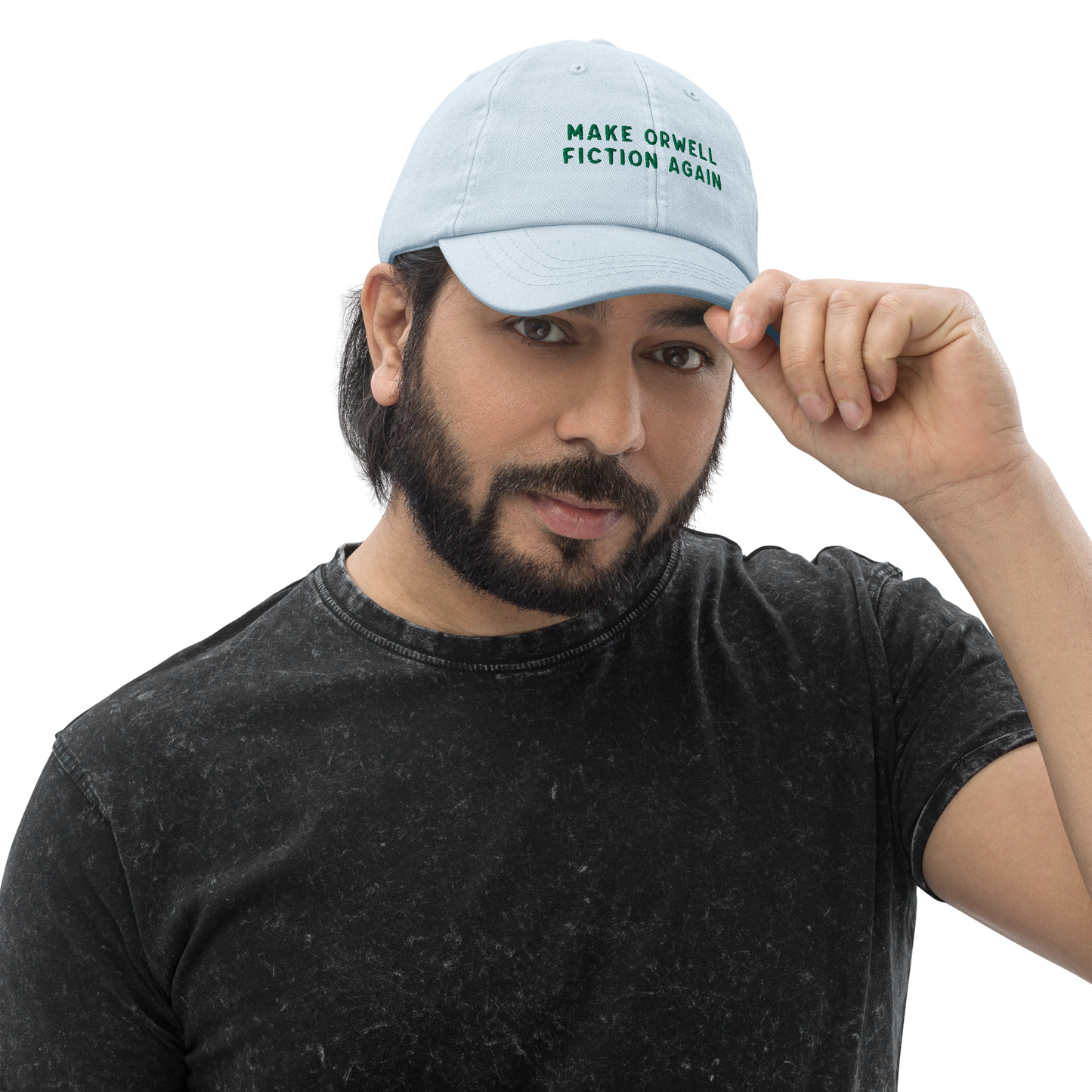 Make Orwell Fiction Again Embroidered Pastel Baseball Cap