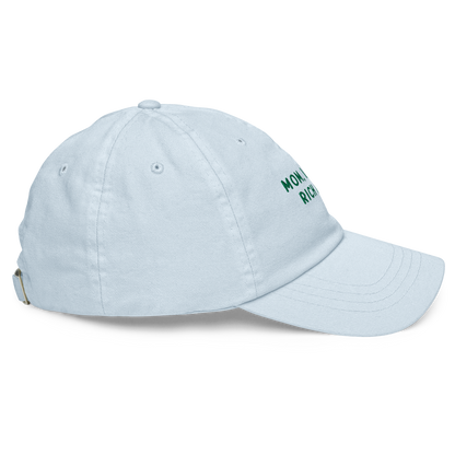 Mom, I am a Rich Man Embroidered Pastel Baseball Cap